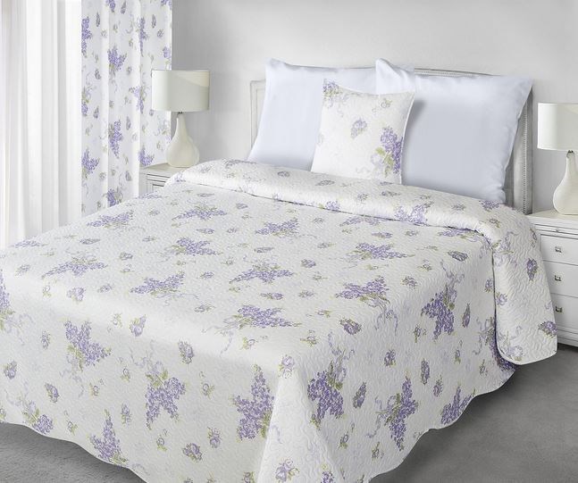 Přikrývka Arden Eurofirany 220x240 fialová+bílá