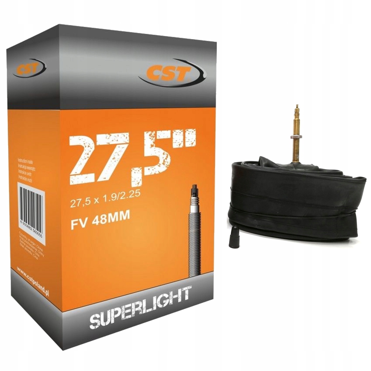 

Dętka Cst 27,5x1,9-2,25 FV-48mm Presta Superlight