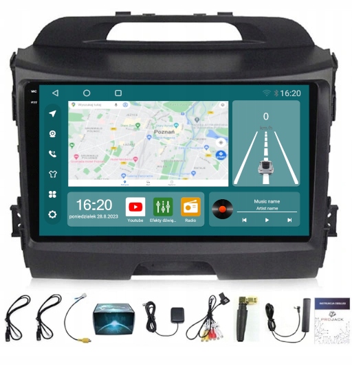Rádio Gps Android Kia Sportage 2010-2015 Carplay Wifi Usb 256GB Modem Sim