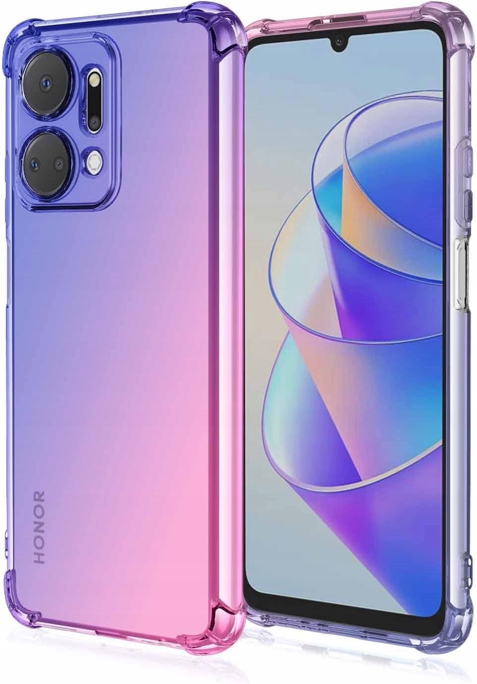 Etui Woburn Honor X7a gradient Tpu niebiesko-różowe