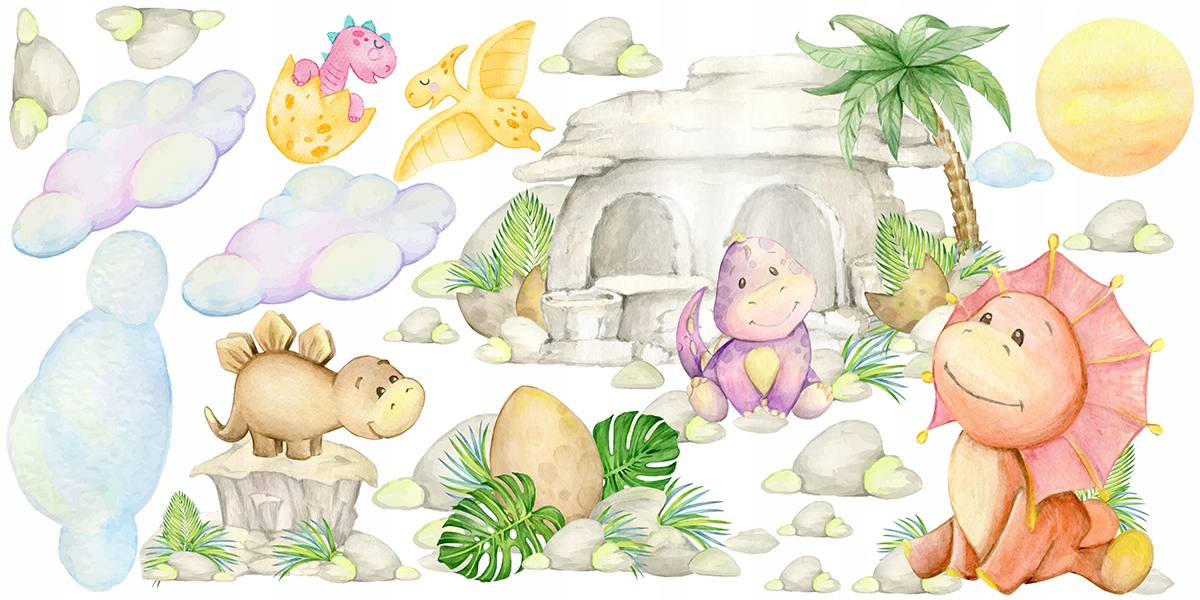 

naklejki naklejka na ścianę dla dzieci dino 240