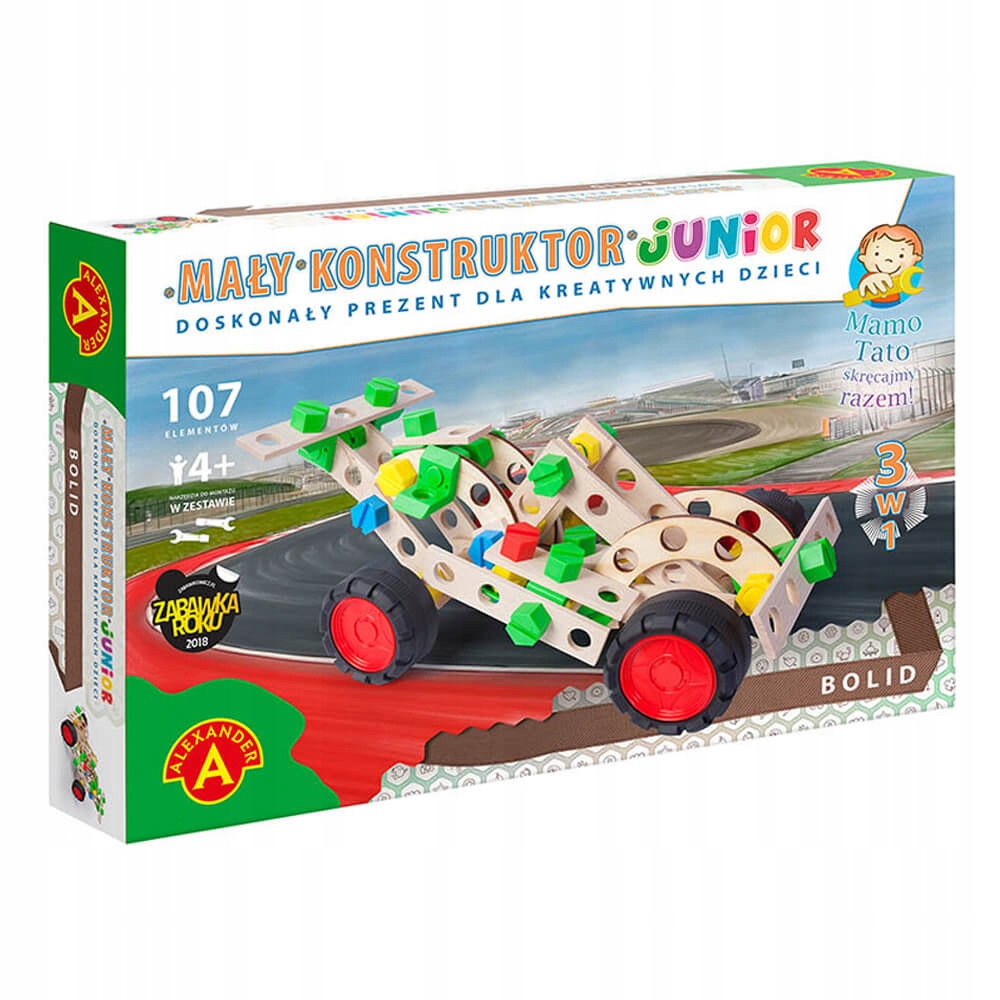 

Mały Konstruktor Junior 3W1 Bolid Zestaw Kreatywny
