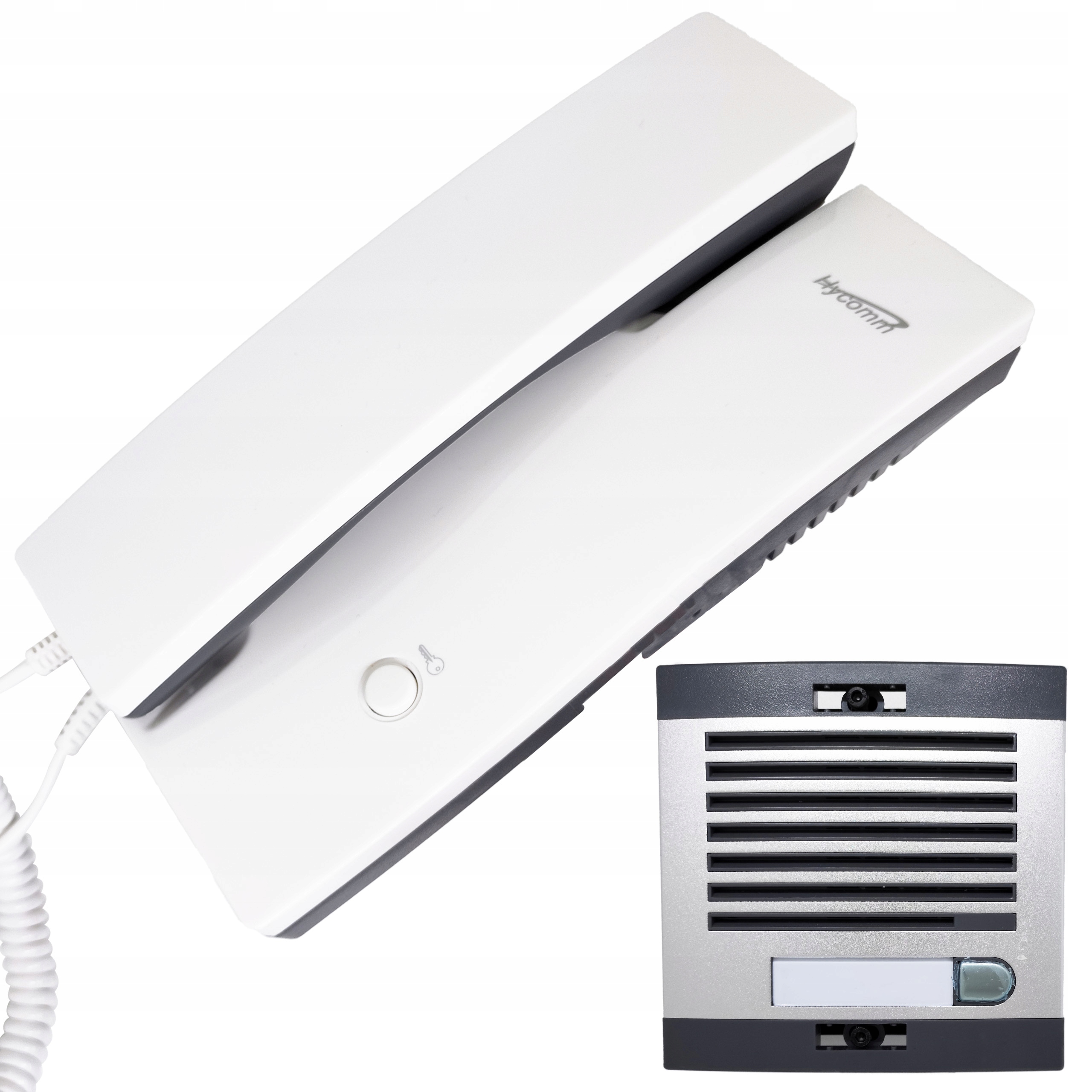 ZESTAW DOMOFONÓW DOMOFON GŁOŚNOMÓWIĄCY SŁUCHAWKA DZWONEK FURTKA BRAMA ZAMEK EAN (GTIN) 5904806164803