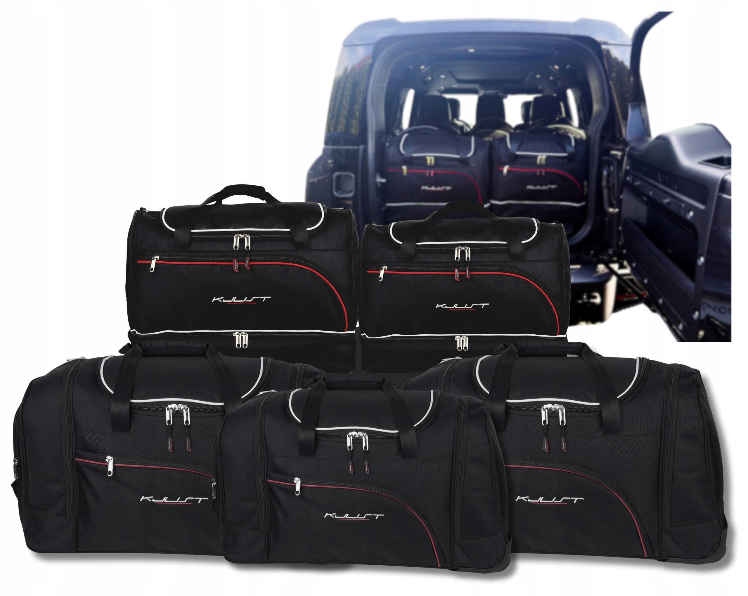 Sada kompletu tašiek Kjust do batožinového priestoru Land Rover Defender 130 IV (L633) 2