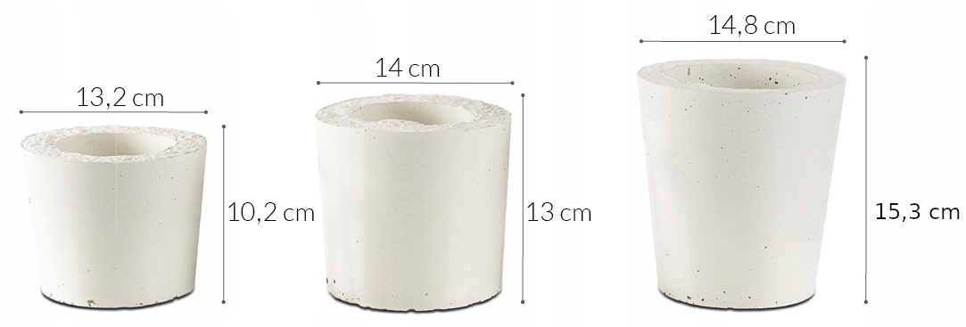 DONICZKA BETONOWA 14x15cm - BETON ARCHITEKTONICZNY Kod producenta BELLA-L-MZ=BA1