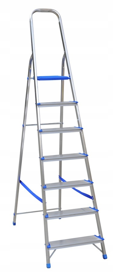 Drabina Aluminiowa Wolnostojąca 226CM 6 Stopni Podest