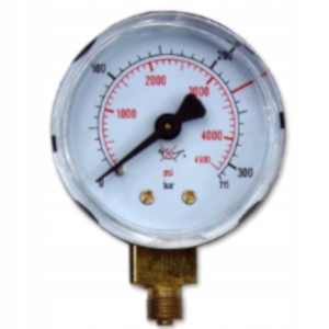 Manometr Argon/CO2 FI 50 mm 315bar-G1/8" MIN