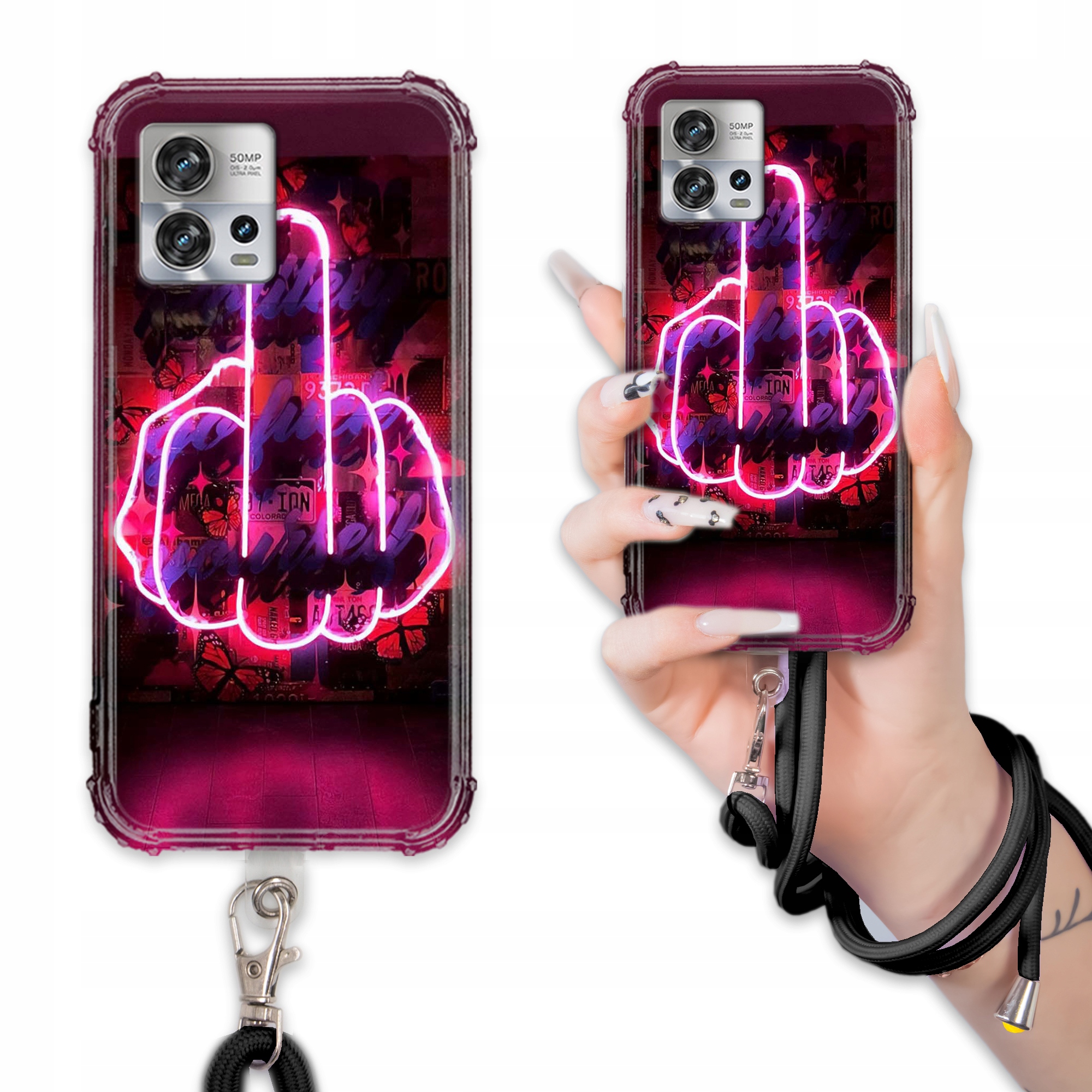 Pouzdro Pro Motorola Edge 30 Fusion Antishock Set Case Kouzlo Neonové Vodítko Wz