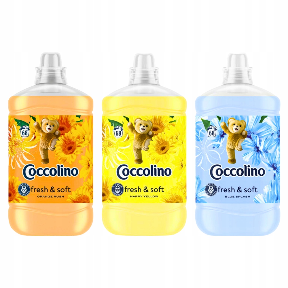 Levně Coccolino tekutá aviváž Perfume&Care 68x3 Mix Sada Akce
