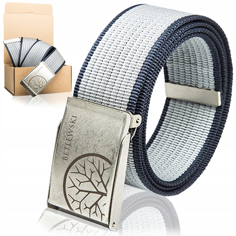 

Parciany pasek szary parciak Betlewski casualowy L