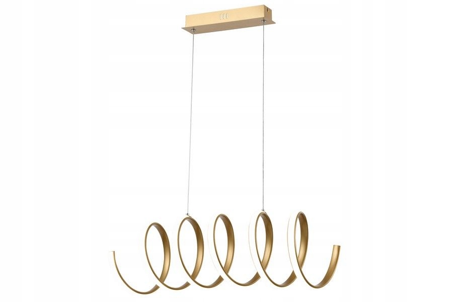 Zlatá dlouhá lampa nad stůl Ribbon Led jídelna kuchyně obývací pokoj