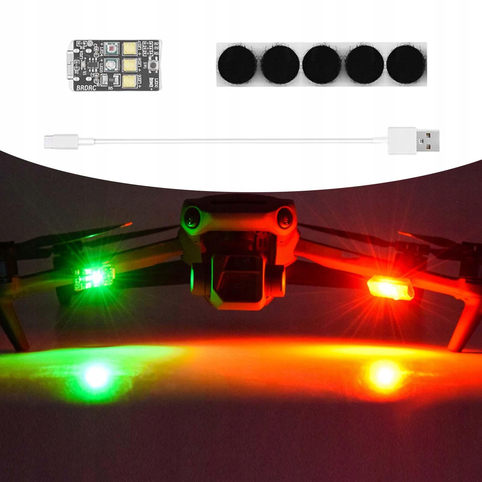 Dron Światła stroboskopowe Lampa błyskowa Oświetlenie Światło Widoczność 6 km (3,7 mili).