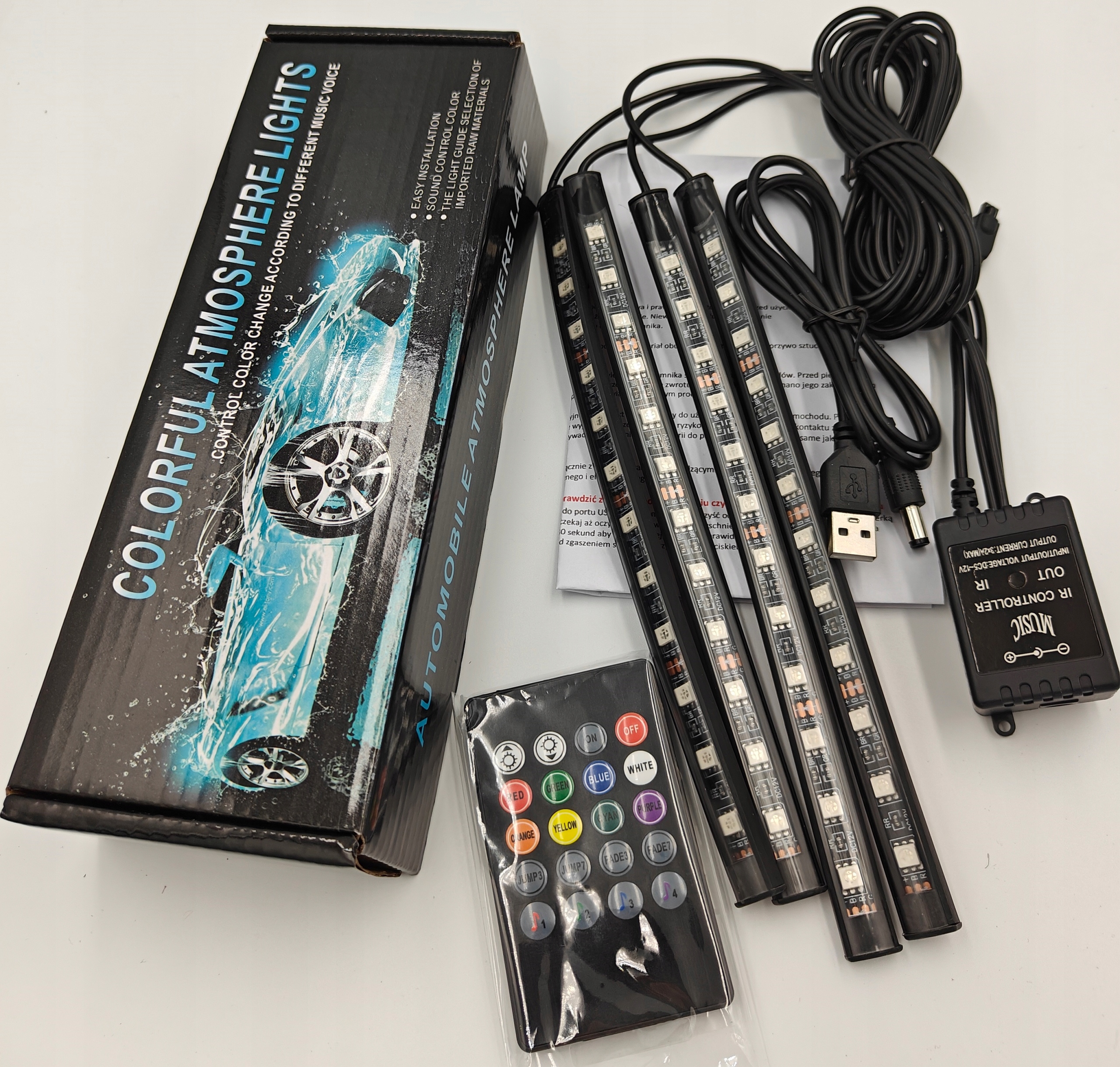 Paski LED USB OŚWIETLENIE LEDOWE podszafkowe meblowe LEDy do telewizora TV Jasność 750 lm