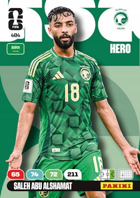 Panini Fifa World Cup 2026 404 Saleh Abu Alshamat Saudi Arabia