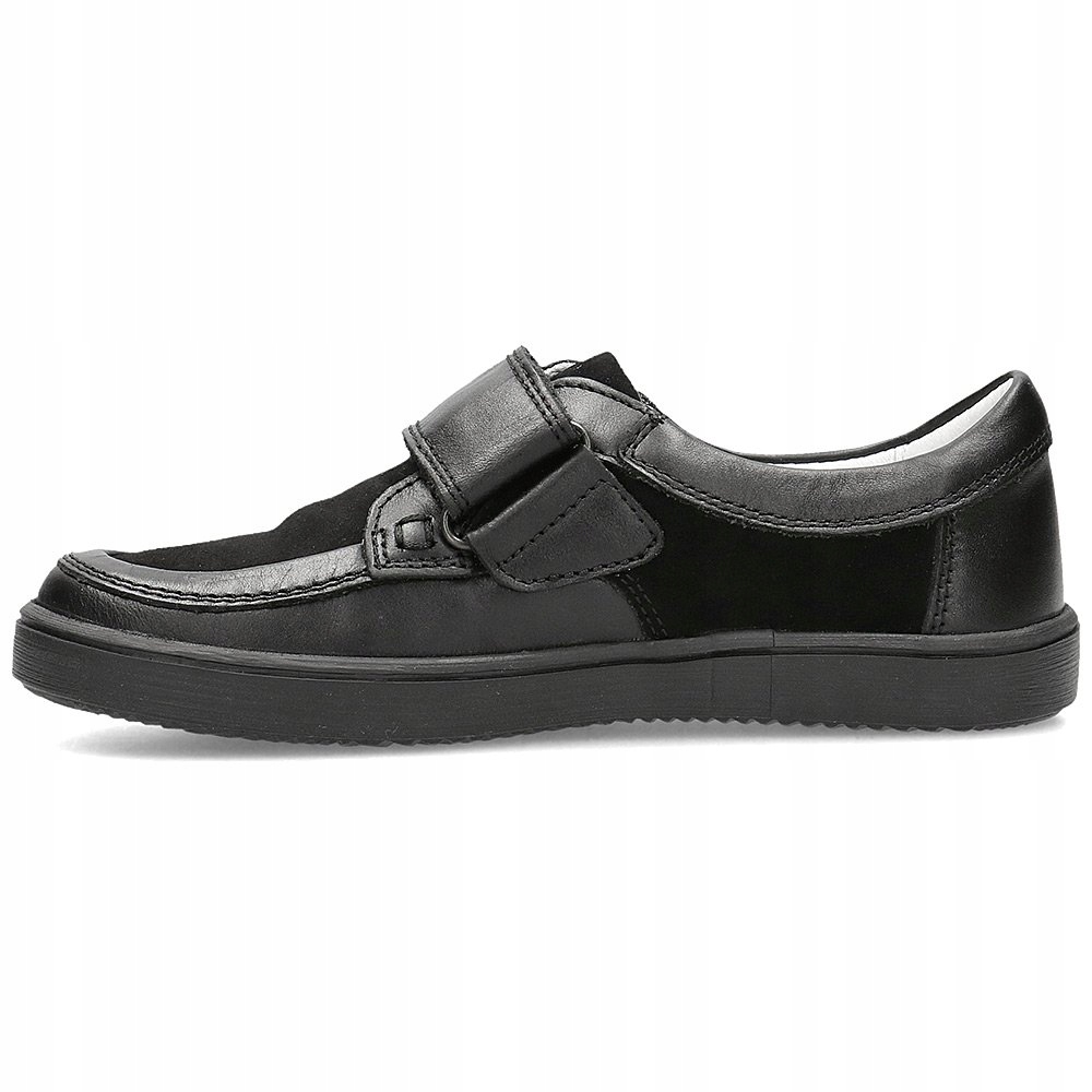 Bartek Czarne Skórzane Półbuty Dziecięce Rzep R.36 Kolor czarny