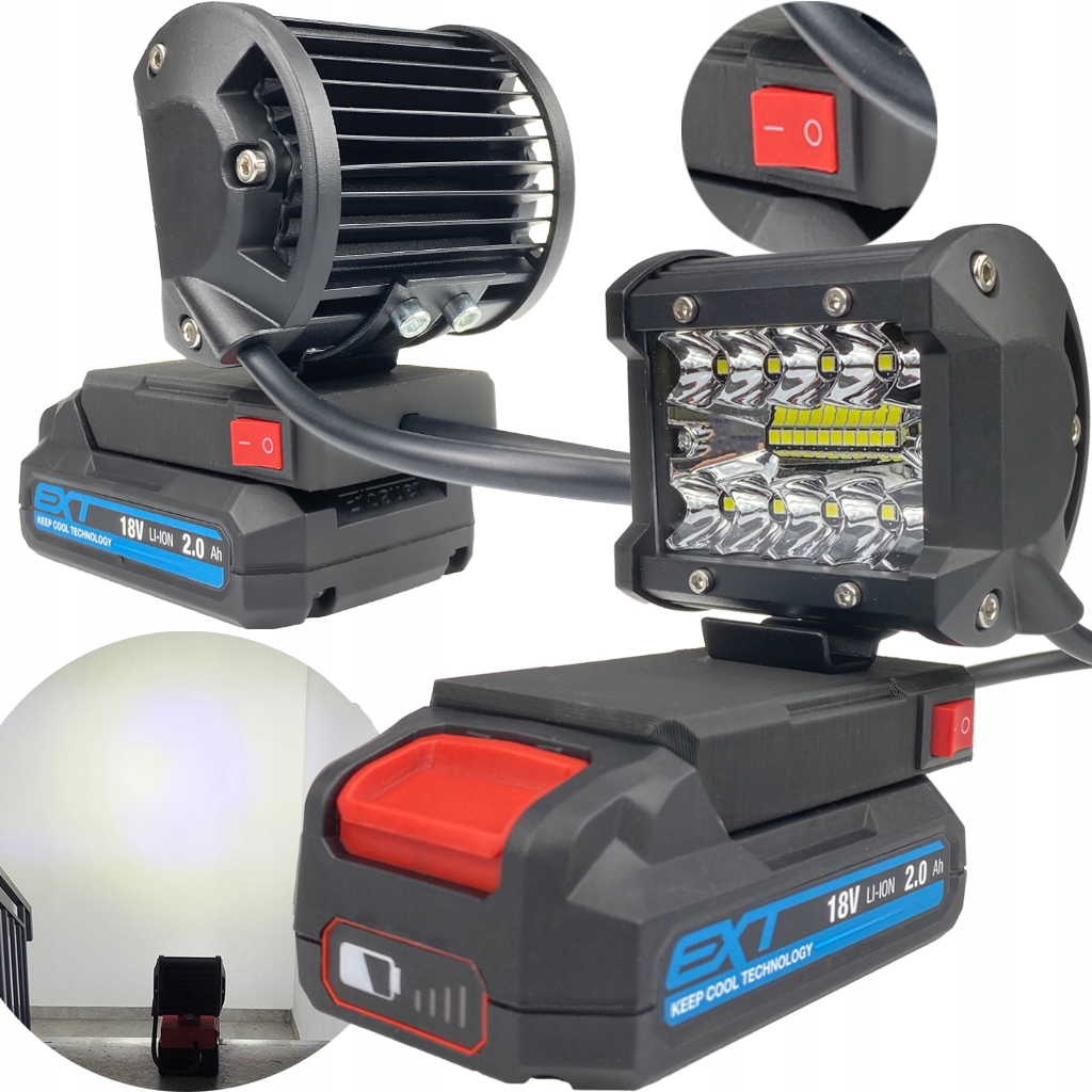 Lampa Pro Erbauer Ext 18V Halogen Pracovní Led Max