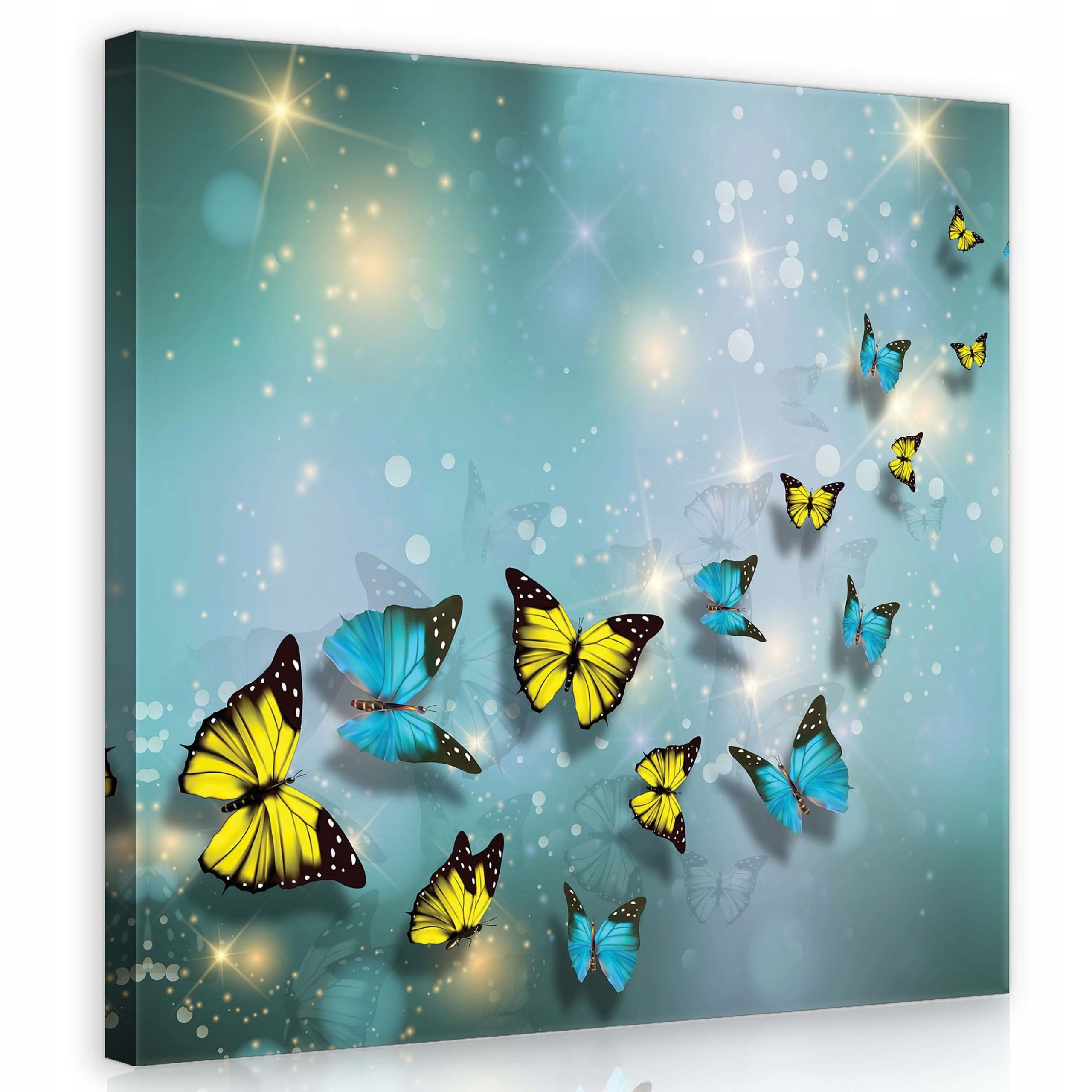 Obraz 80x80 Lehkost motýlů pro moderní interiér Obývací pokoj předsíň