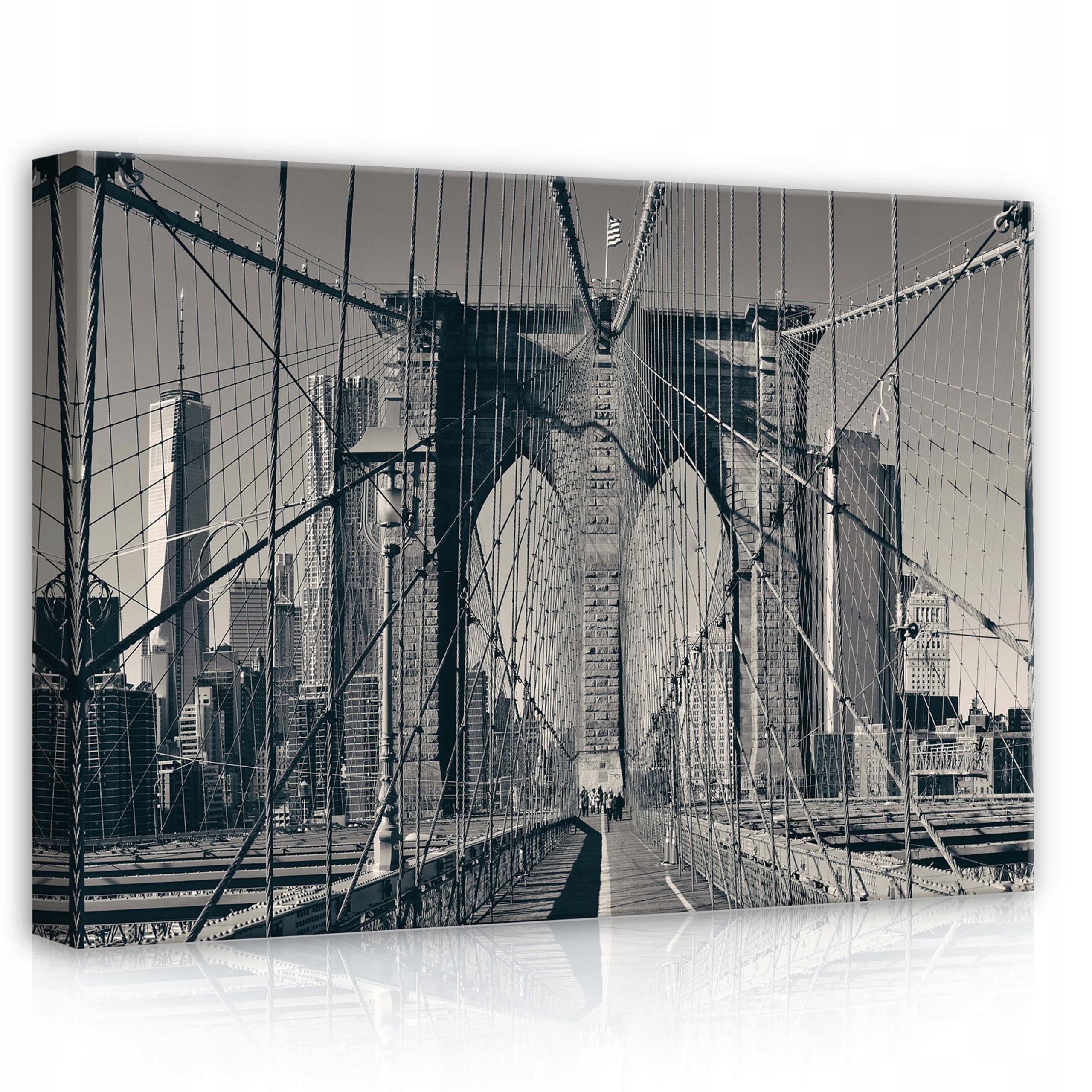 Obraz 70x50 Brooklynský most New York architektura krajina města ocelová