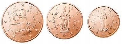 1+2+5 cent San Marino 2006