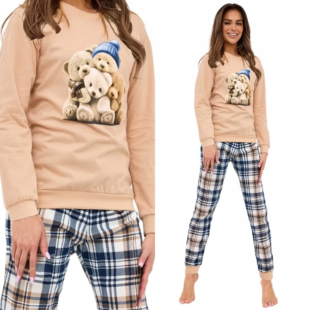 Dámské Pyžamo Cornette Bears 671 XXL 44 Béžová