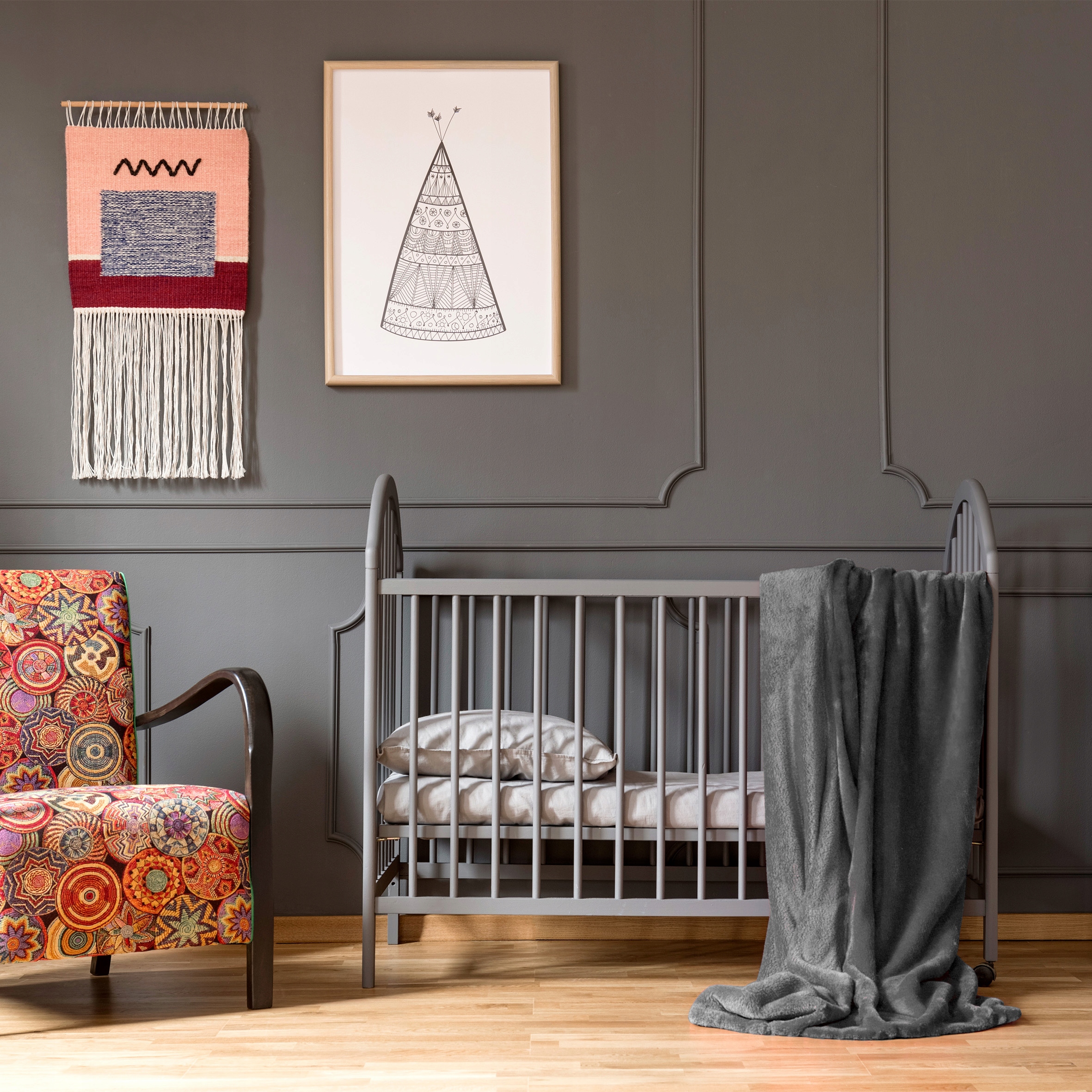 KOC NARZUTA Z MIKROFIBRY 150x200 CIEMNY SZARY Długość 200 cm