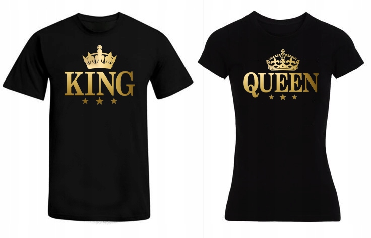 

Zestaw Koszulek Dla Par King & Queen Prezent