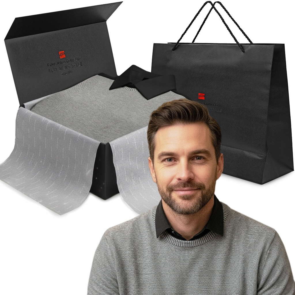 Pánský prémiový set – košile a svetr, elegantní dárek pro muže XL