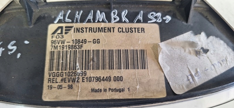 dials SEAT ALHAMBRA 7M1919863F