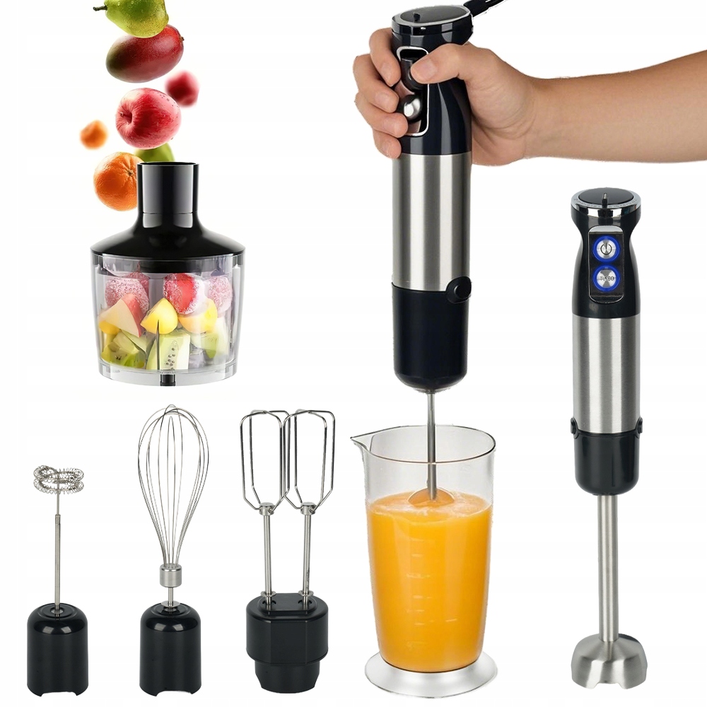 Ruční Mixér Multifunkční Mixér 800V 6V1 Ocelové Čepele 12 Rychlostí