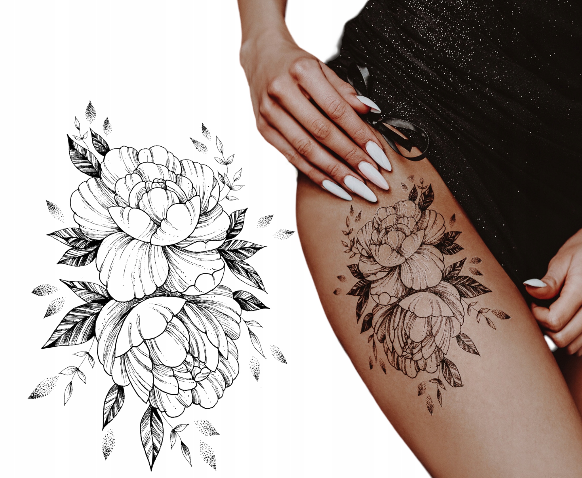 

Tatuaż zmywalny tymczasowy róże Róża kwiaty