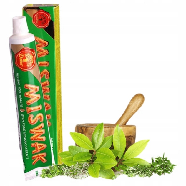 

Pasta Miswak ziołowa bez fluoru Naturalna 100ml