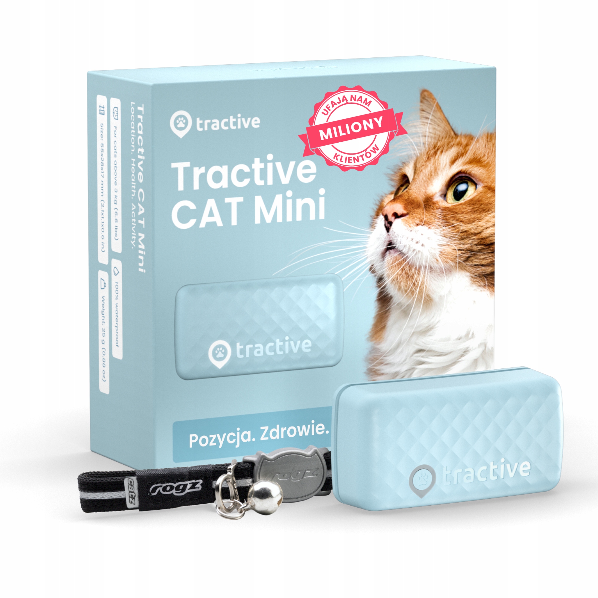Levně Tractive Cat Mini Gps lokátor pro kočky světle zelený