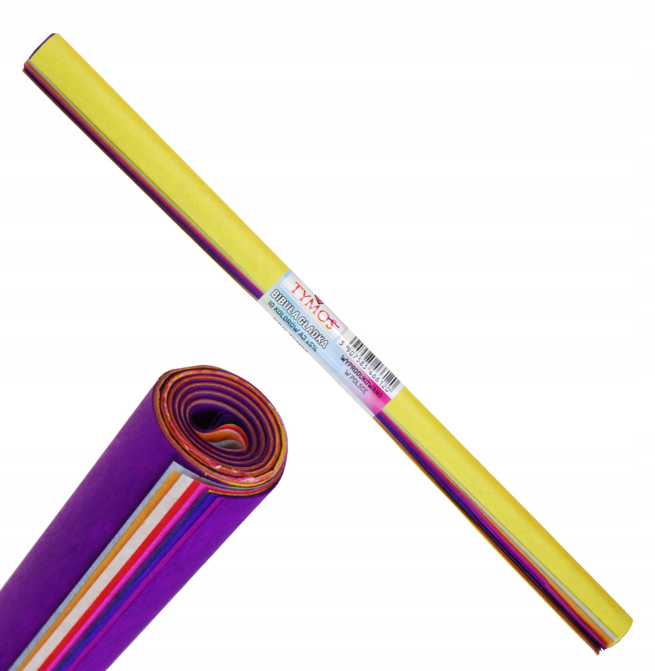 

Bibuła gładka A3 MIX 10 ark Tymos