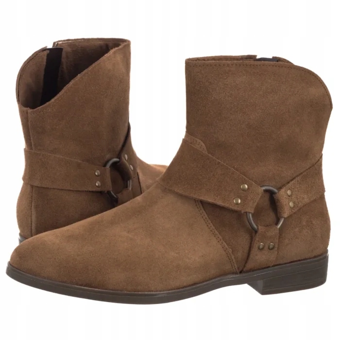 Dámské Kožené Boty Kovbojské Boty Kotníkové Boty Ryłko Hnědé 2BVM5___ _3RU Brown