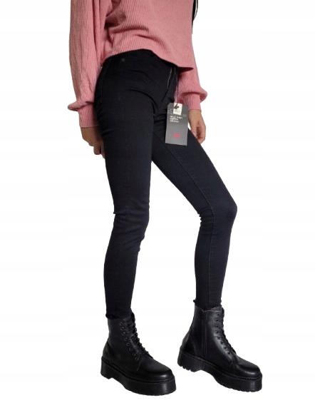 úzké nohavice Levi's Mile High Skinny W32 L32 L/XL černé Premium