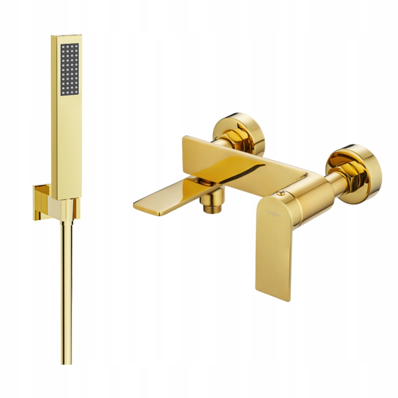 Mexen Zero vanová baterie se sprchovou sadou Zlatá