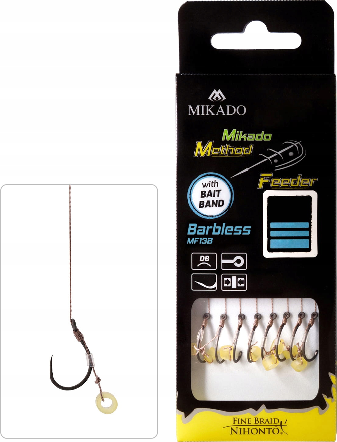 Mikado Przypony Method Gumka MF13 plecionka 8/0.14