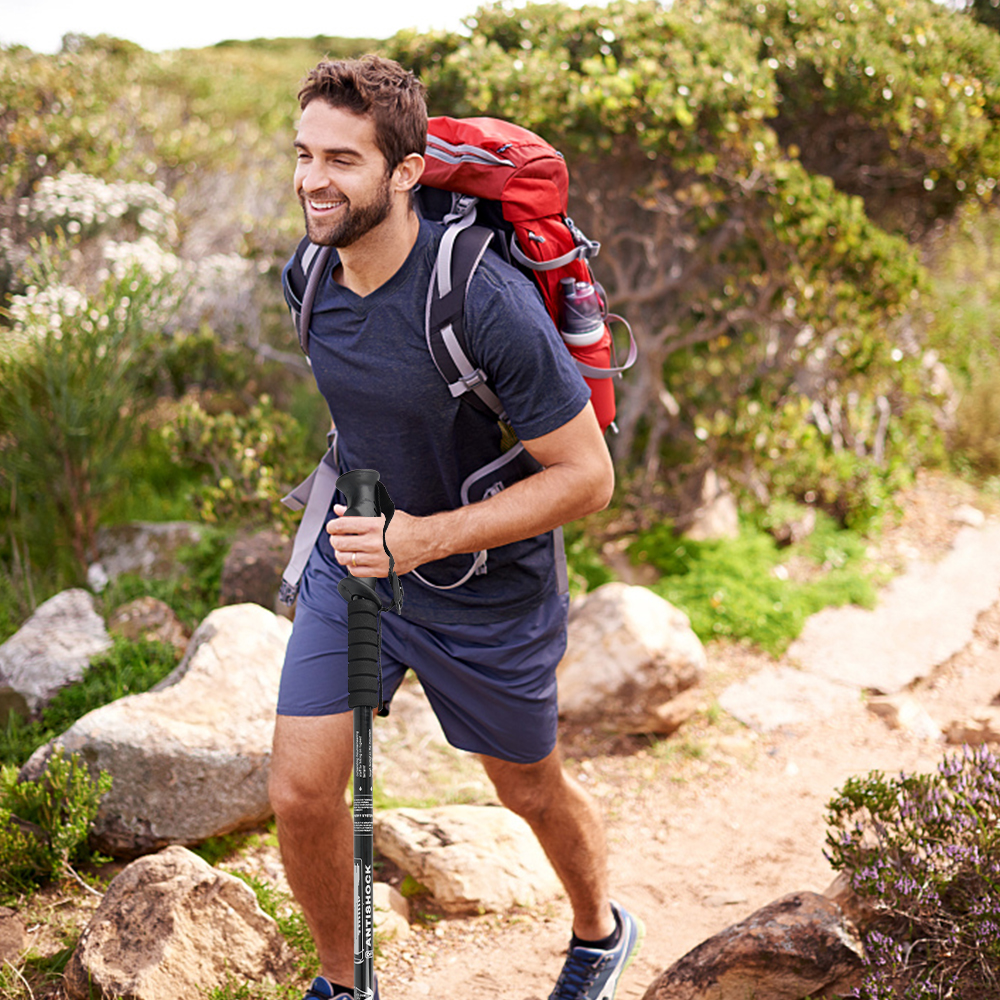 2SZT KIJE KIJKI TREKKINGOWE DO CHODZENIA SENIORÓW KPL TELESKOPOWE 65-135CM Liczba segmentów 3