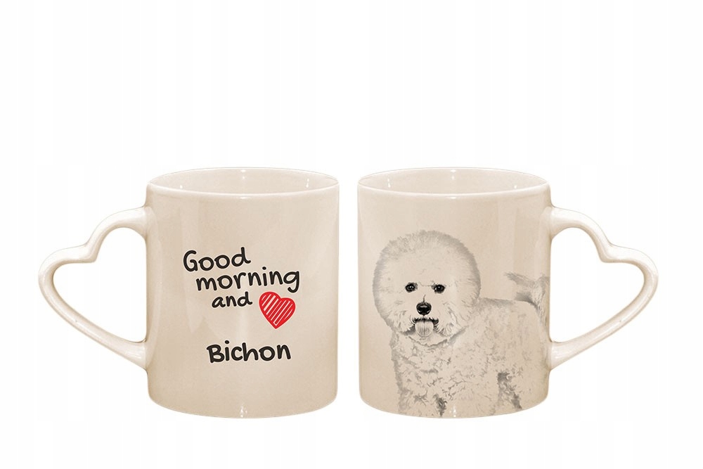 

Bichon Frise Kubek ceramiczny serce z nadrukiem