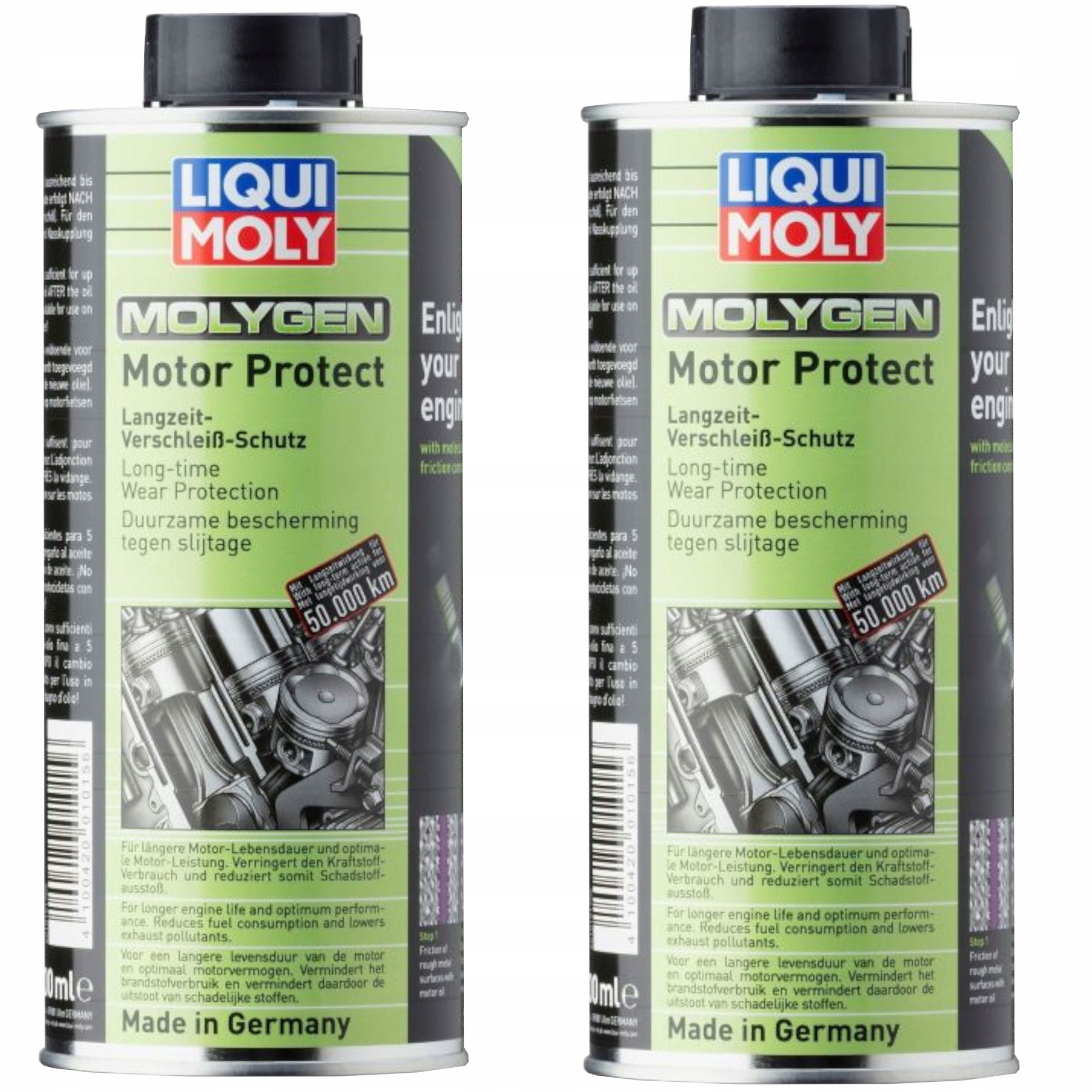 2x Liqui Moly 1015 Dodatek do oleju silnikowego Molygen Motor Protect 0,5L