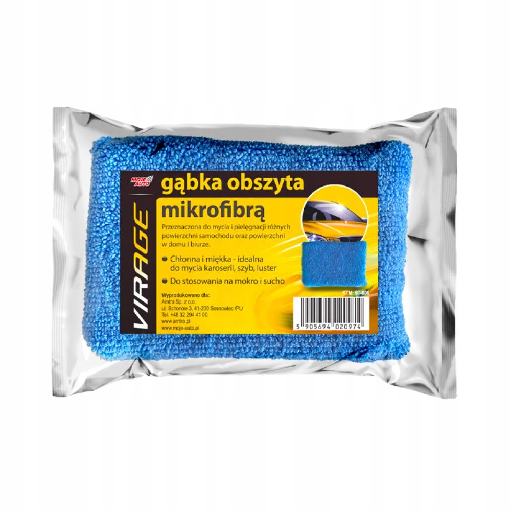 

Moje Auto Virage Gąbka Obszyta Mikrofibrą Do Mycia