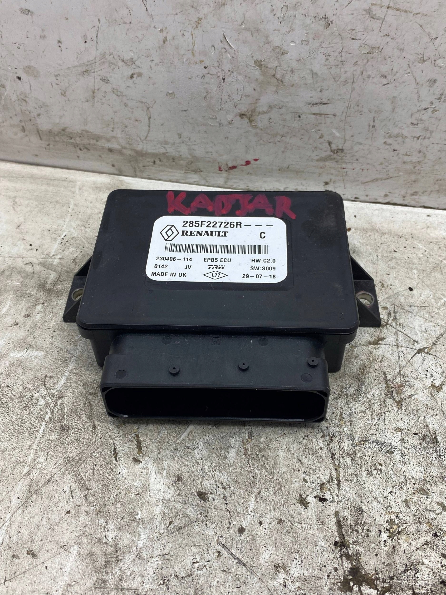 RENAULT KADJAR module control unit electric brake 285F22726R