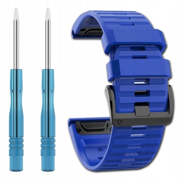 Pasek Aristex do Garmin 26mm guma niebieski