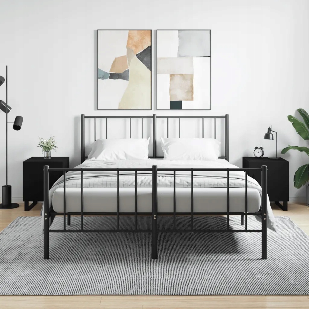 Noční stolky 2 ks černé 40 x 40 x 50 cm kompozitní dřevo Černý 827615