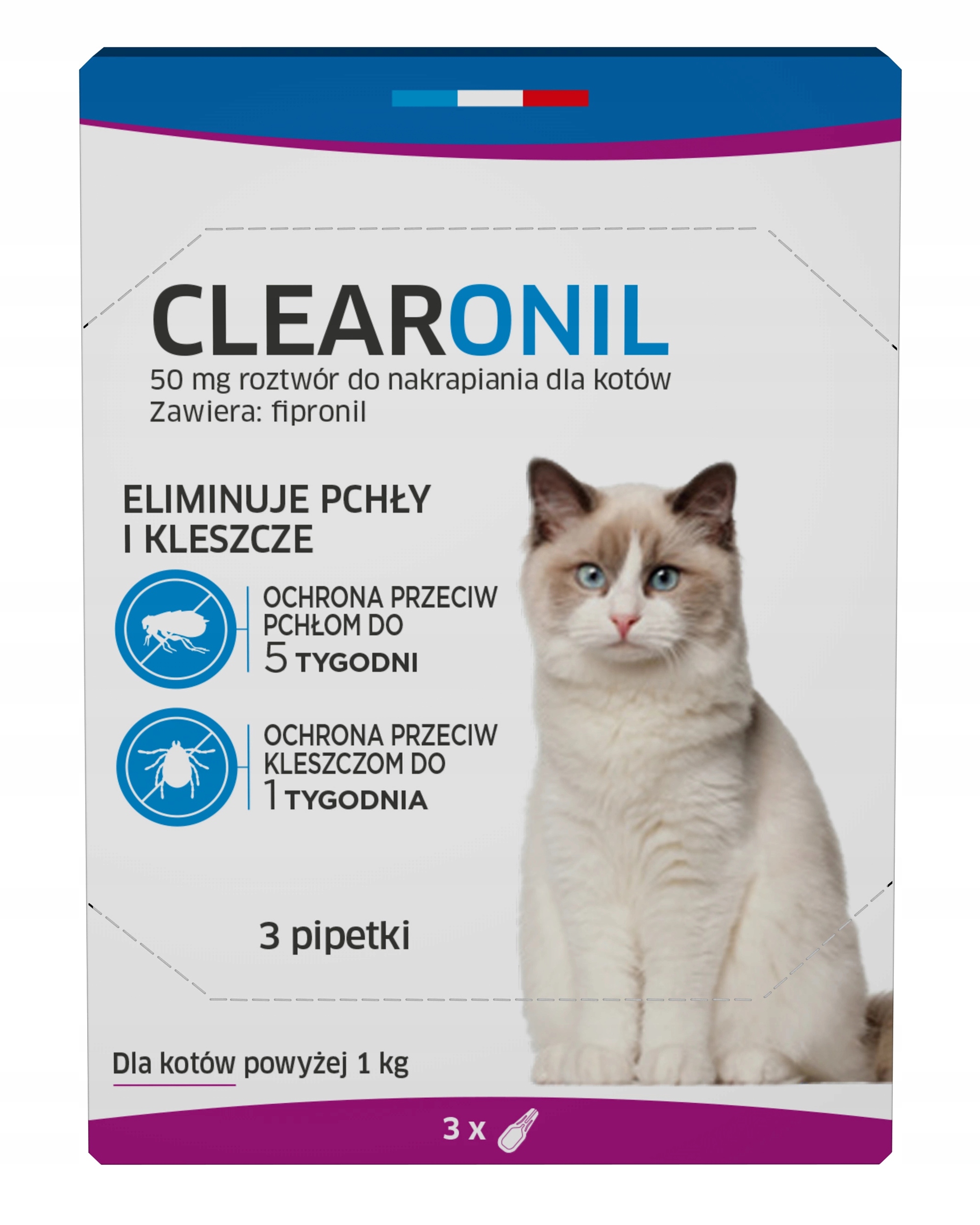 

Clearonil krople Pchły I Kleszcze dla kotów 3szt