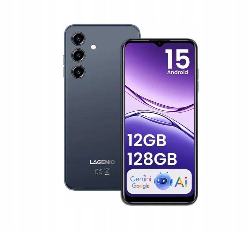 Telefon Lagenio A10 Pro 4/128GB Black Dual Sim