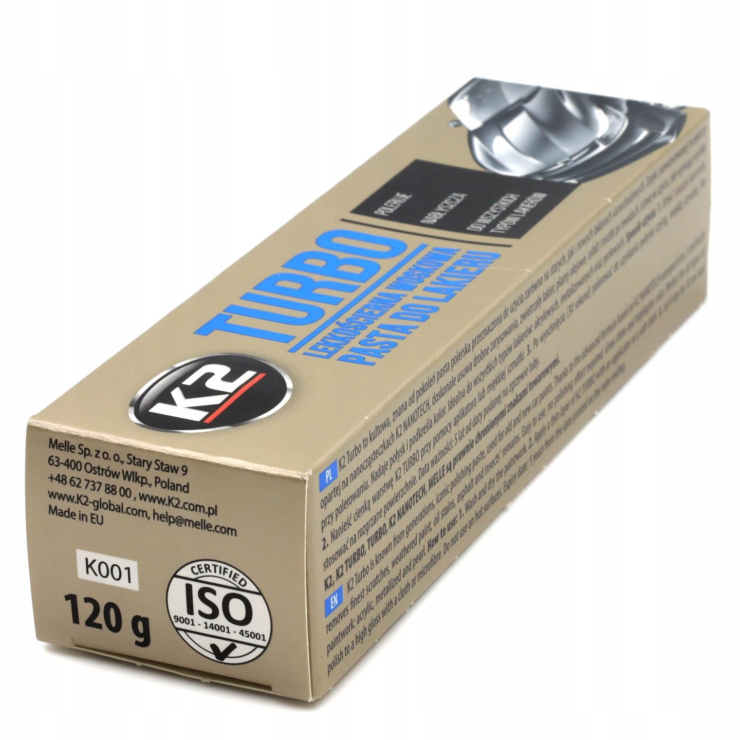 Pasta Lekkościerna K2 Turbo 120g K001 Rodzaj polerowanie lakieru