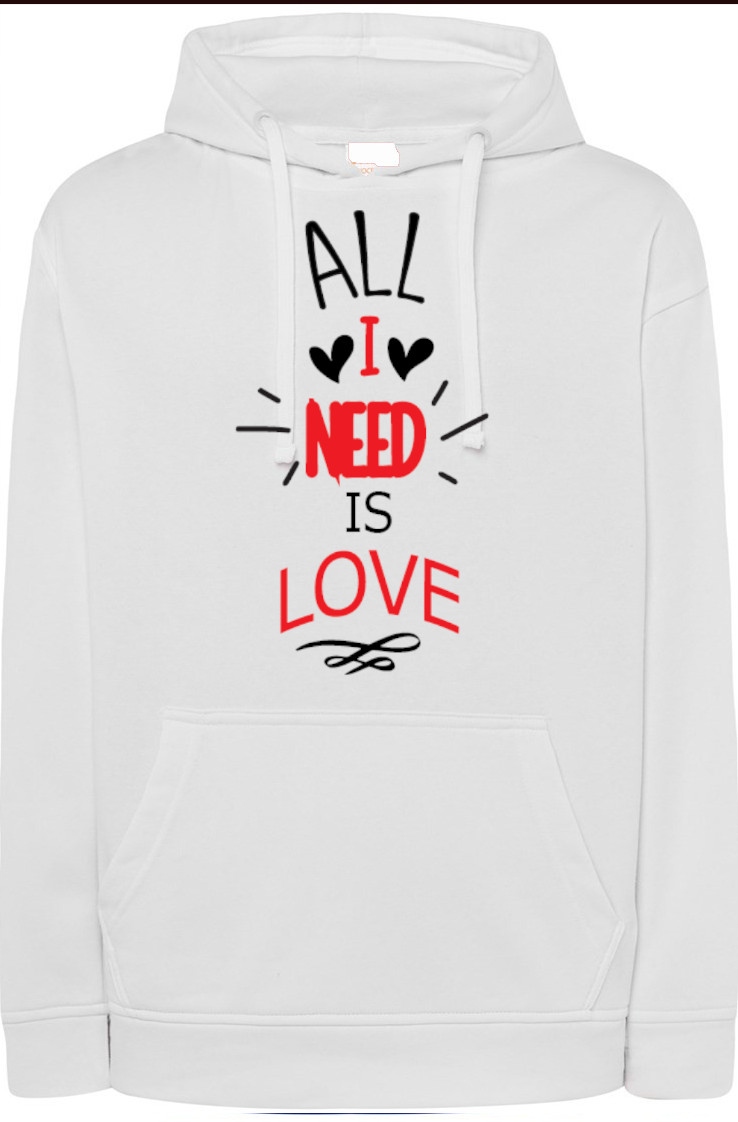 All I Need Is Love Valentýn Mikina vel. L