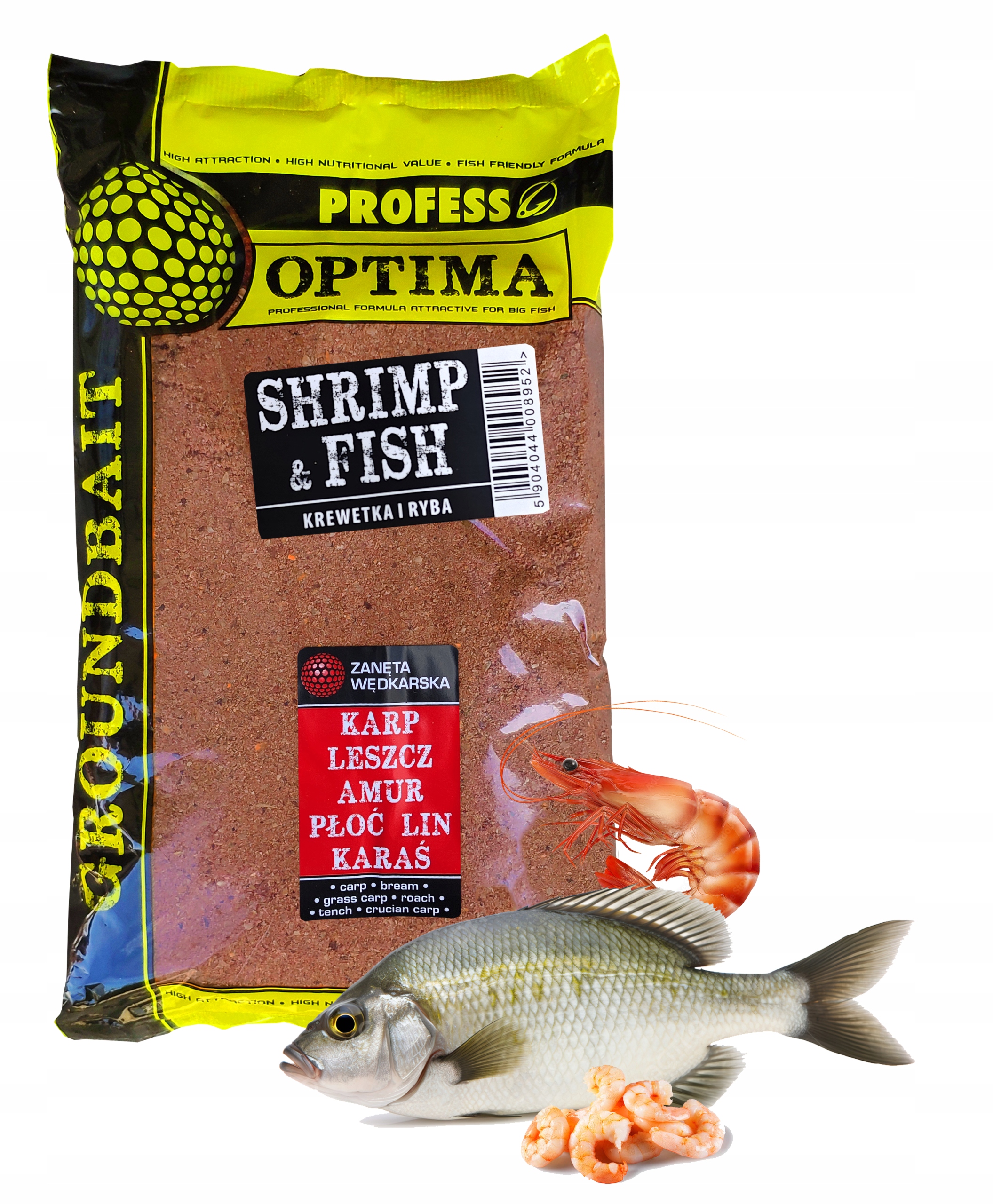 PROFESS - Zanęta - OPTIMA - 1kg - Krewetka Ryba