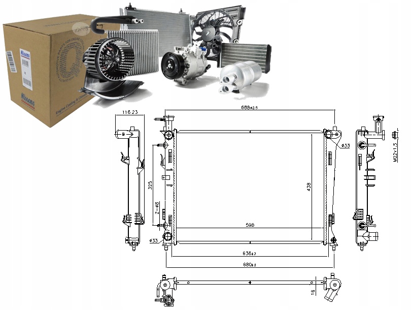 CHŁODNICA SILNIKA KIA NISSENS